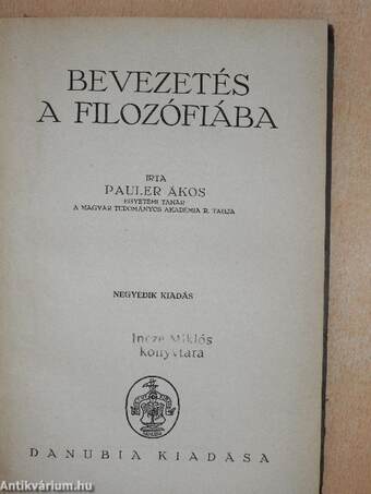 Bevezetés a filozófiába