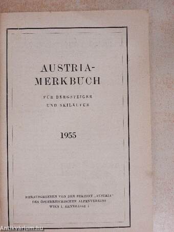 Austria-Merkbuch für Bergsteiger und Skiläufer