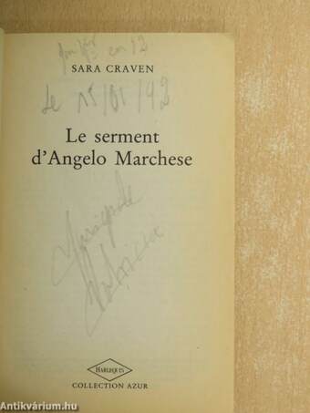 Le serment d'Angelo Marchese