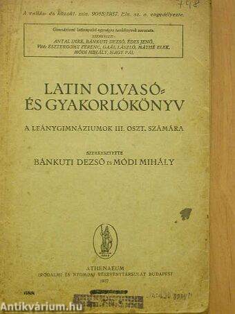 Latin olvasó és gyakorlókönyv