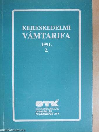 Kereskedelmi vámtarifa 1991. 2.