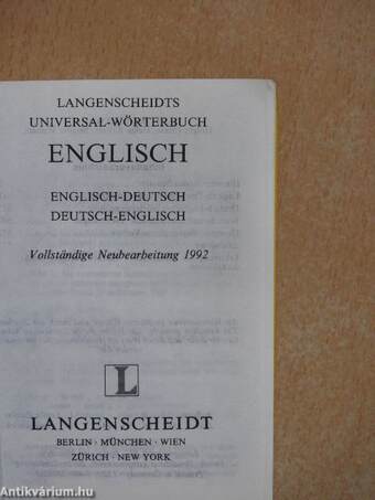 Langenscheidts Universal-Wörterbuch Englisch