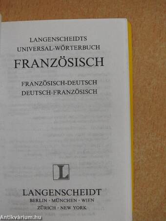 Langenscheidts Universal-Wörterbuch Französisch