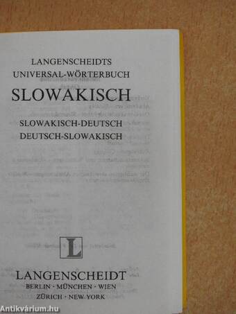 Langenscheidts Universal-Wörterbuch Slowakisch