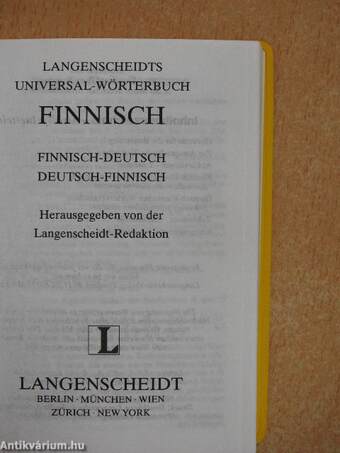 Langenscheidts Universal-Wörterbuch Finnisch