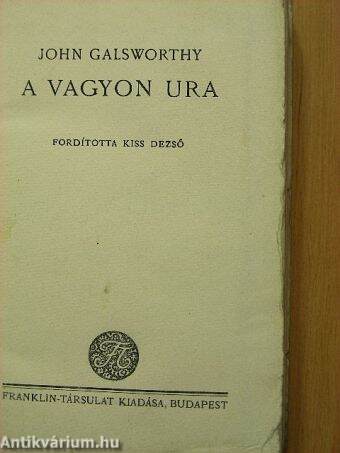 A vagyon ura