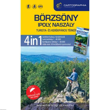 Börzsöny, Ipoly, Naszály 4in1 outdoor kalauz+turista- és kerékpáros térkép