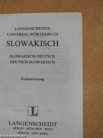 Langenscheidts Universal-Wörterbuch Slowakisch