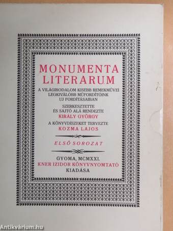 Monumenta Literarum I-II.