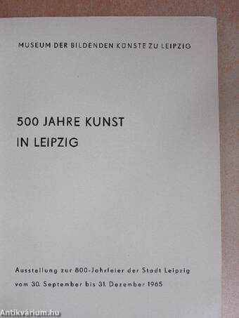 500 Jahre Kunst in Leipzig