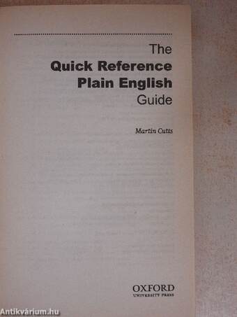 The Quick Reference Plain English Guide