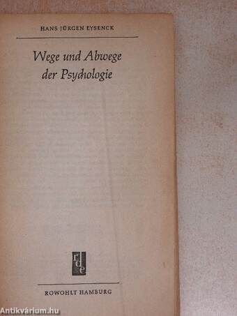 Wege und Abwege der Psychologie