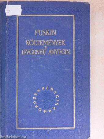 Költemények/Jevgenyij Anyegin