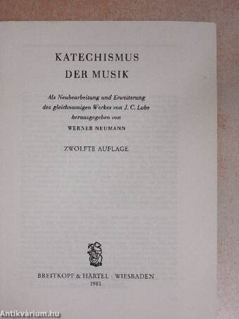 Katechismus der Musik