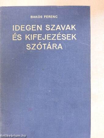 Idegen szavak és kifejezések szótára