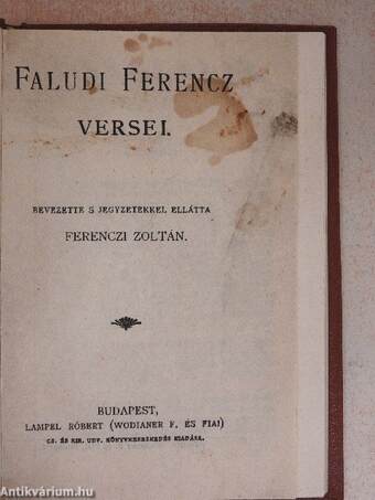 Faludi Ferencz versei