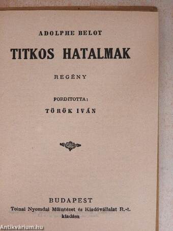 Titkos hatalmak