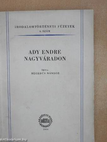 Ady Endre Nagyváradon