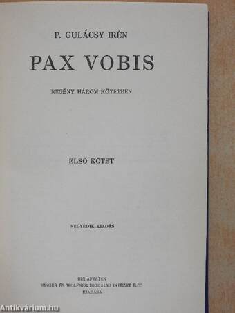 Pax Vobis I-III.