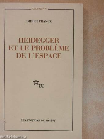 Heidegger et le probléme de l'espace