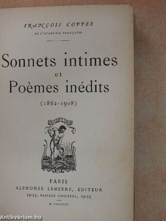 Sonnets intimes et Poémes inédits