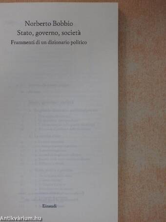 Stato, governo, societá