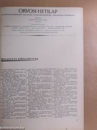 Orvosi Hetilap 1965. január-december I-II.