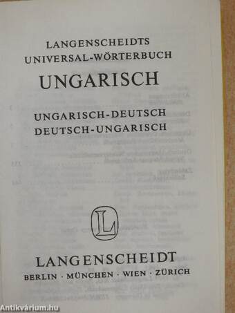 Langenscheidts Universal-Wörterbuch Ungarisch