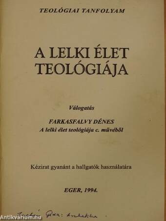 A lelki élet teológiája