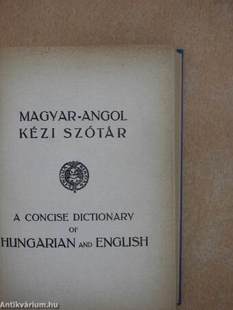 Magyar-angol és angol-magyar kéziszótár I-II.