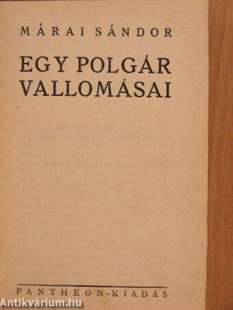 Egy polgár vallomásai