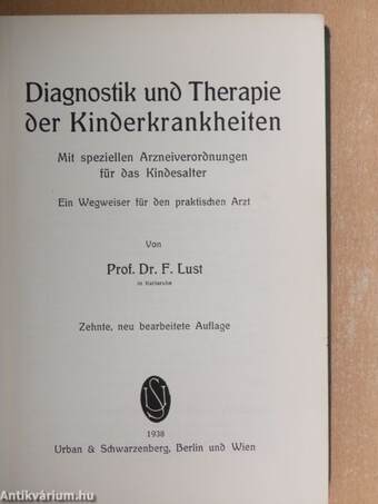 Diagnostik und Therapie der Kinderkrankheiten 