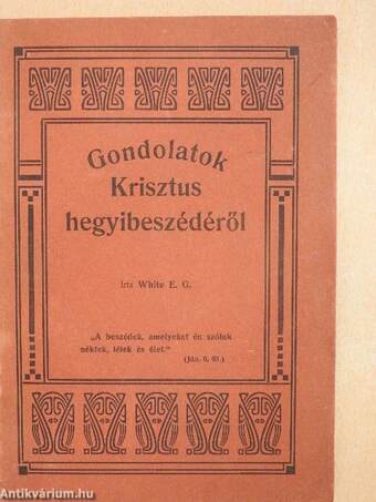 Gondolatok Krisztus hegyibeszédéről