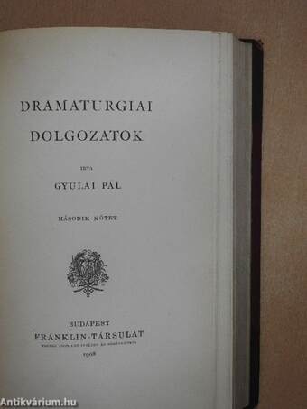 Dramaturgiai dolgozatok I-II.