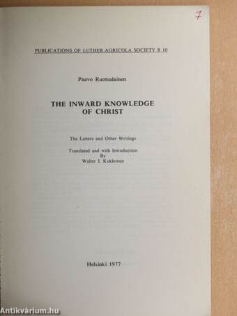 The Inward Knowledge of Christ