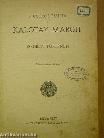 Kalotay Margit (Tiltólistás kötet)