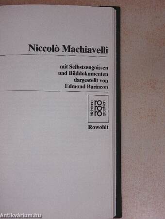 Niccoló Machiavelli