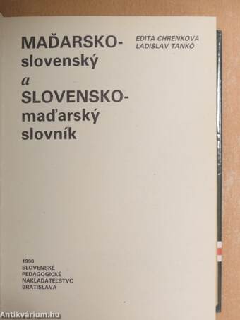 Madarsko-slovensky a Slovensko-madarsky slovník