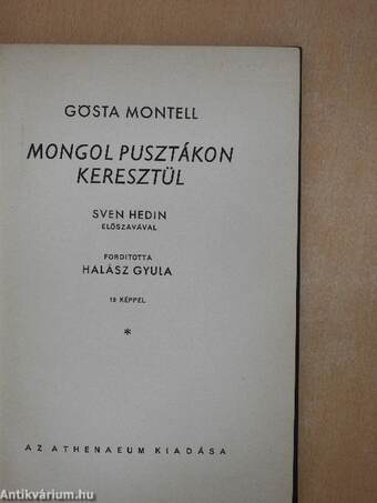 Mongol pusztákon keresztül