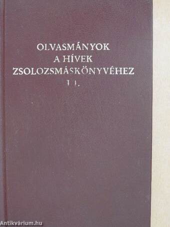 Olvasmányok a hívek zsolozsmáskönyvéhez I/1.