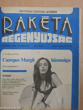 Rakéta Regényújság 1974. (nem teljes évfolyam) I-III.