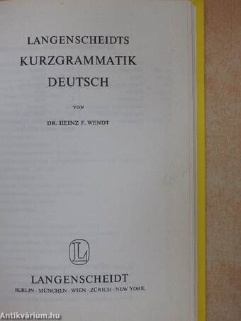 Langenscheidts Kurzgrammatik Deutsch/Langenscheidts Verb-Tabellen Deutsch