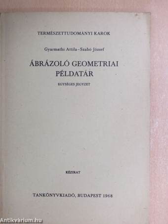 Ábrázoló geometriai példatár