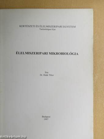 Élelmiszeripari mikrobiológia