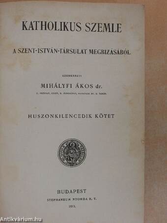 Katholikus szemle 1915.