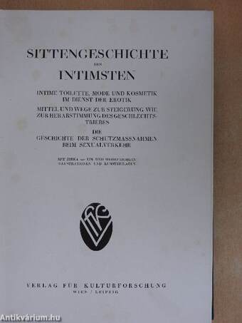 Sittengeschichte des Intimsten