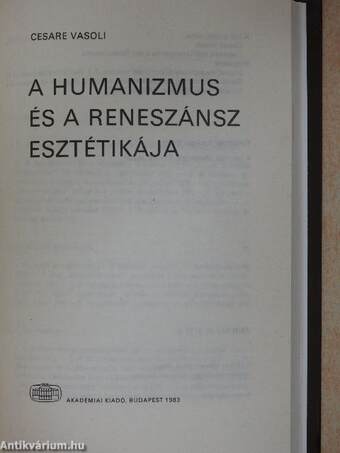 A humanizmus és a reneszánsz esztétikája