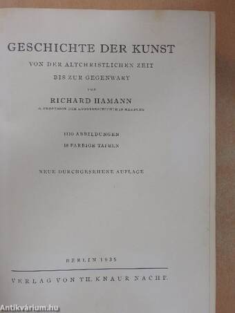 Geschichte der Kunst von der altchristlichen Zeit bis zur Gegenwart