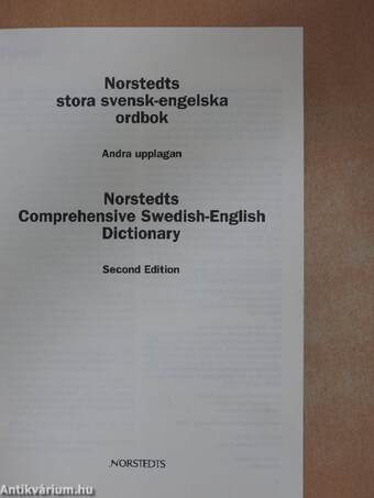 Norstedts Comprehensive English-Swedish Dictionary/Norstedts Comprehensive Swedish-English Dictionary