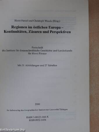 Regionen im östlichen Europa - Kontinuitäten, Zäsuren und Perspektiven